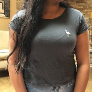 PACSUN Gray Flamingo Graphic Tee